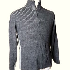 Men's Calvin Klein 100% Cotton Ribbed Gray Sweater Size L